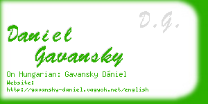 daniel gavansky business card