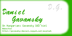 daniel gavansky business card